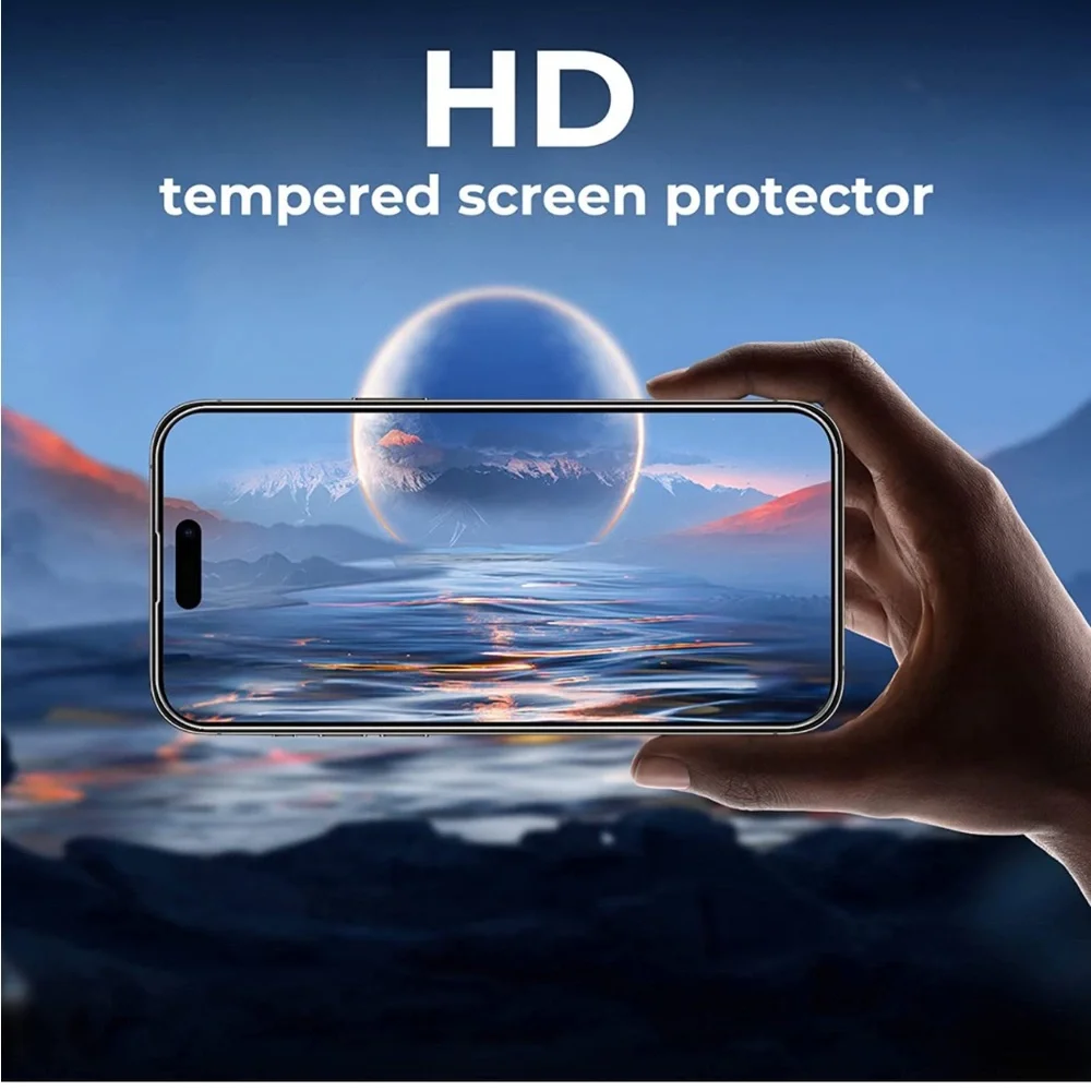 Screen Protector for iPhone 14 Pro Max, 3 Pack Shatterproof Tempered Glass